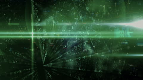 Futuristic Data Projection Over City's Fast-Moving Traffic