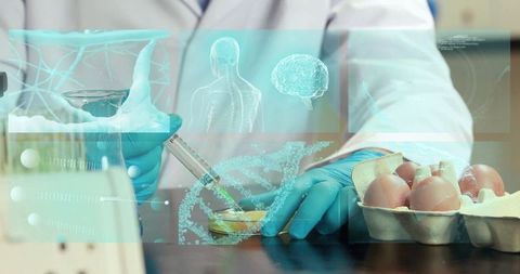 Futuristic Biotechnology Lab Experiment with Advancing Techniques