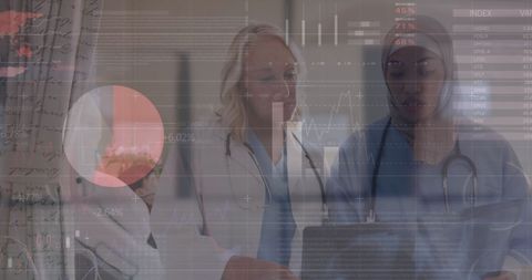 Diverse Medical Professionals Analyzing Innovative Healthcare Data