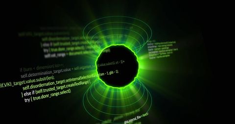 Abstract Data Flow with Green Glowing Light Trails - Download Free Stock Images Pikwizard.com