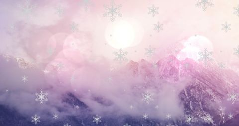 Enchanting Winter Landscape with Falling Snowflakes - Download Free Stock Images Pikwizard.com