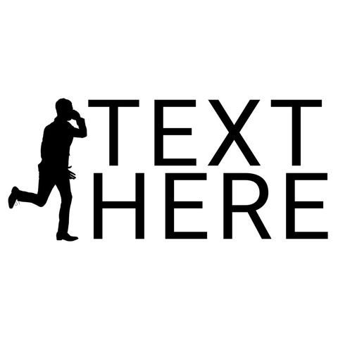 Silhouette of Running Man Next to Customizable Text - Download Free Stock Templates Pikwizard.com