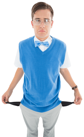 Transparent Young Hipster with Empty Pockets Expressing Budget Constraints - Download Free Stock Videos Pikwizard.com