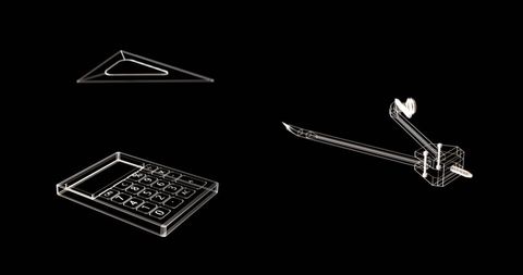 Educational Graphics of Math Tools on Black Digital Background - Download Free Stock Images Pikwizard.com
