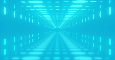 Futuristic Blue Digital Tunnel with Circular Light Patterns - Download Free Stock Images Pikwizard.com