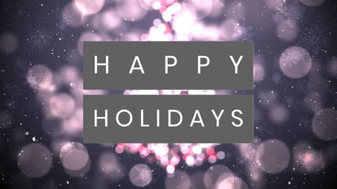 Festive Holiday Greeting with Snowflakes and Lights