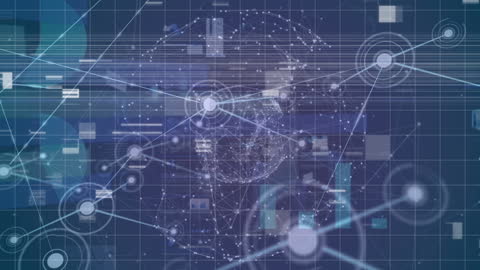 Digital Network Connections Amidst Global Data Flow