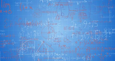 Floating Mathematical Equations on Blue Background - Download Free Stock Images Pikwizard.com