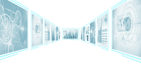 Transparent Tech Panels with Digital Business Diagrams - Download Free Stock Videos Pikwizard.com
