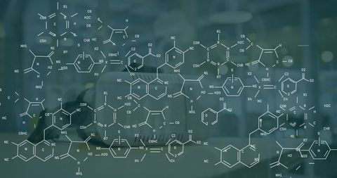 Chemical Formulas Intersecting Virtual Reality