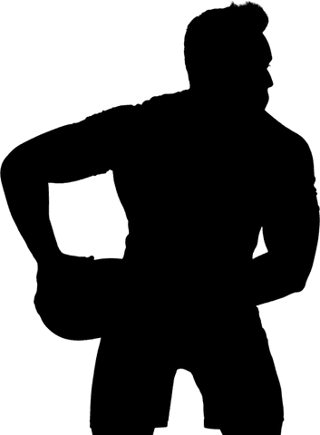 silhouette of male athlete holding transparent ball wide-arms pose - Download Free Stock Videos Pikwizard.com
