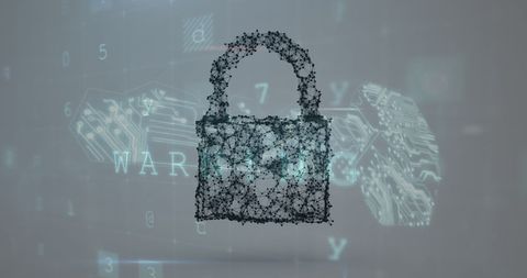 Abstract Digital Security Concept with Padlock and Number Background - Download Free Stock Images Pikwizard.com