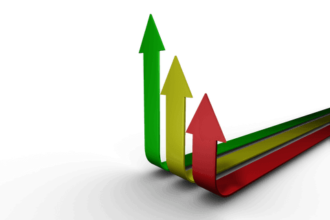 Colorful Arrows Vector on Transparent Background Indicating Demanding Growth - Download Free Stock Videos Pikwizard.com