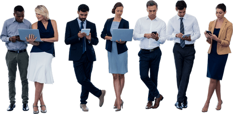 Diverse Business Professionals Using Transparent Smart Devices - Download Free Stock Videos Pikwizard.com