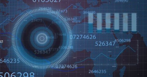 Futuristic Global Digital Interface Display with Data Visualization - Download Free Stock Images Pikwizard.com