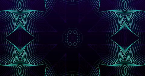 Psychedelic Kaleidoscope Glowing Patterns on Dark Background - Download Free Stock Images Pikwizard.com