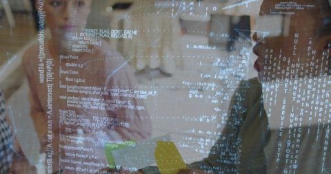 Mentor guiding mentee with augmented reality code visualization