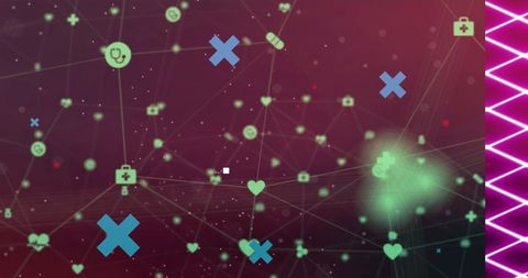 Dynamic Medical Network with Abstract Patterns - Download Free Stock Images Pikwizard.com