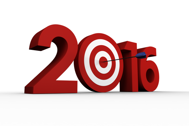 2016 Red Date in 3D with Bullseye Target Arrow on Transparent Background - Download Free Stock Videos Pikwizard.com