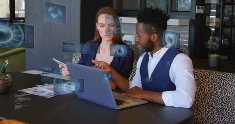 Business Professionals Innovating with Holographic Technology