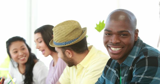 Smiling Group of Diverse Young Adults Conversing Indoors - Download Free Stock Images Pikwizard.com