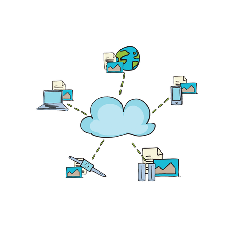 Transparent Cloud Network with Diverse Digital Icons - Download Free Stock Videos Pikwizard.com
