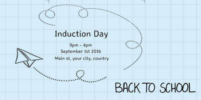 Back to School Induction Day Flyer - Download Free Stock Templates Pikwizard.com