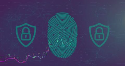 Futuristic Data Security Concept with Digital Fingerprint Graphic - Download Free Stock Images Pikwizard.com