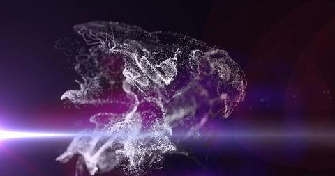 Glowing Particle Cloud with Dynamic Energy Movement on Dark Background - Download Free Stock Images Pikwizard.com