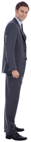 Confident Caucasian Businessman on Transparent Background