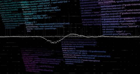 Abstract Digital Visualization with Coding Hologram Projection - Download Free Stock Images Pikwizard.com