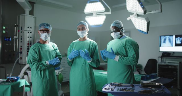 Medical Team Prepares for Surgery in Operating Room - Download Free Stock Images Pikwizard.com