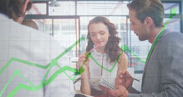 Business Team Analyzing Data with Growing Financial Graph - Download Free Stock Images Pikwizard.com