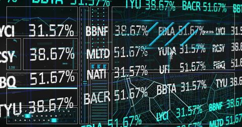Futuristic Digital Stock Market Display with Dynamic Data Visualization - Download Free Stock Images Pikwizard.com