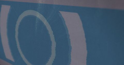 Abstract Light Trails on Pixelated Blue Background