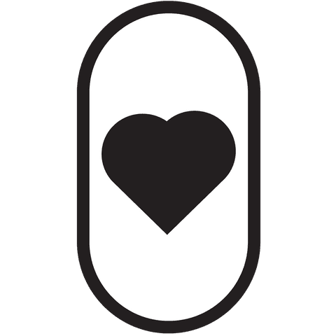 white oval with black heart on transparent background - Download Free Stock Videos Pikwizard.com