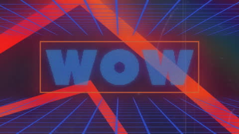 Retro Grid Concept with Financial Data Visualization