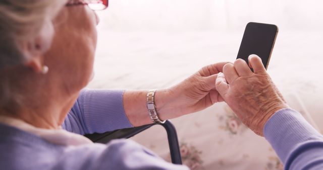 Senior Woman Using Smartphone for Communication - Download Free Stock Images Pikwizard.com