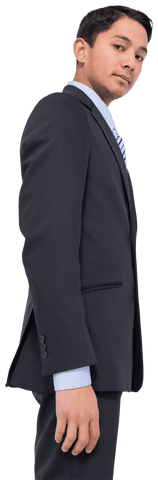 Confident asian businessman on transparent background