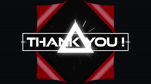 Abstract Geometric Rotation Thank You Sign with LED Effect