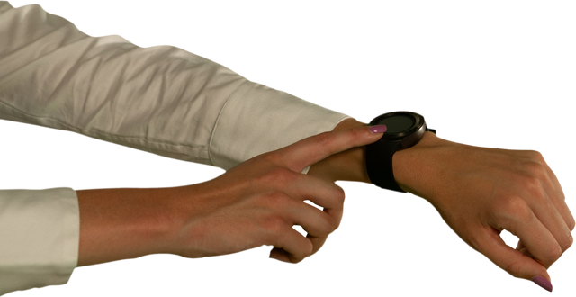 Touching Smartwatch on Wrist with Transparent Background - Download Free Stock Videos Pikwizard.com