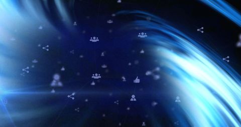 Digital Network Communication Concept with Media Icons - Download Free Stock Images Pikwizard.com
