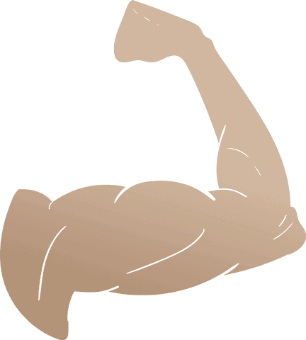 transparent flexed bicep with skin tones displaying strength - Download Free Stock Videos Pikwizard.com