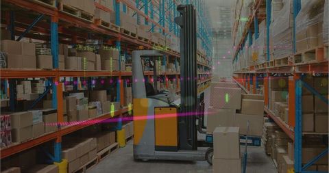Seamless Integration of Warehouse Robotics and Data Analytics - Download Free Stock Images Pikwizard.com