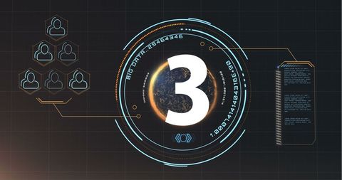 High-Tech Digital Countdown with Futuristic UI Background - Download Free Stock Images Pikwizard.com