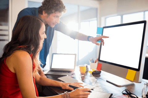 colleagues collaborating on transparent monitor in office - Download Free Stock Videos Pikwizard.com