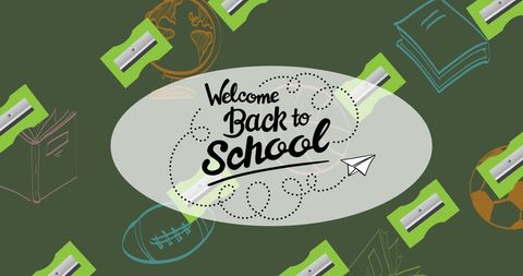 Welcome Back to School Background with Icons - Download Free Stock Images Pikwizard.com