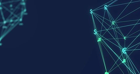 Connected Currency Symbols on Dark Fintech Network Background - Download Free Stock Images Pikwizard.com
