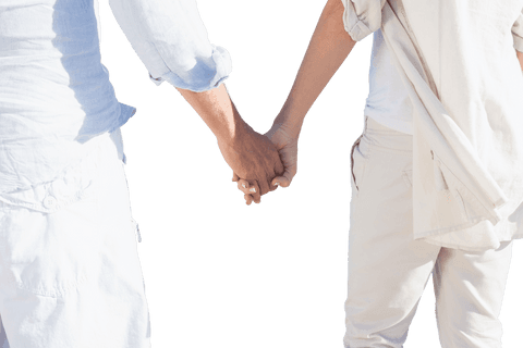transparent couple holding hands against a sunny sky - Download Free Stock Videos Pikwizard.com
