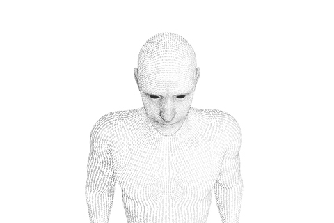 3d model of man looking down on transparent background - Download Free Stock Videos Pikwizard.com